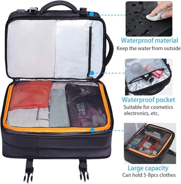 BANGE Travel Backpack,Flight Approved Carry On Backpack for International Travel Bag, Water Resistant Durable 17-inch Laptop Backpacks,Large Daypack Business Weekender Luggage Backpack for Men Women…